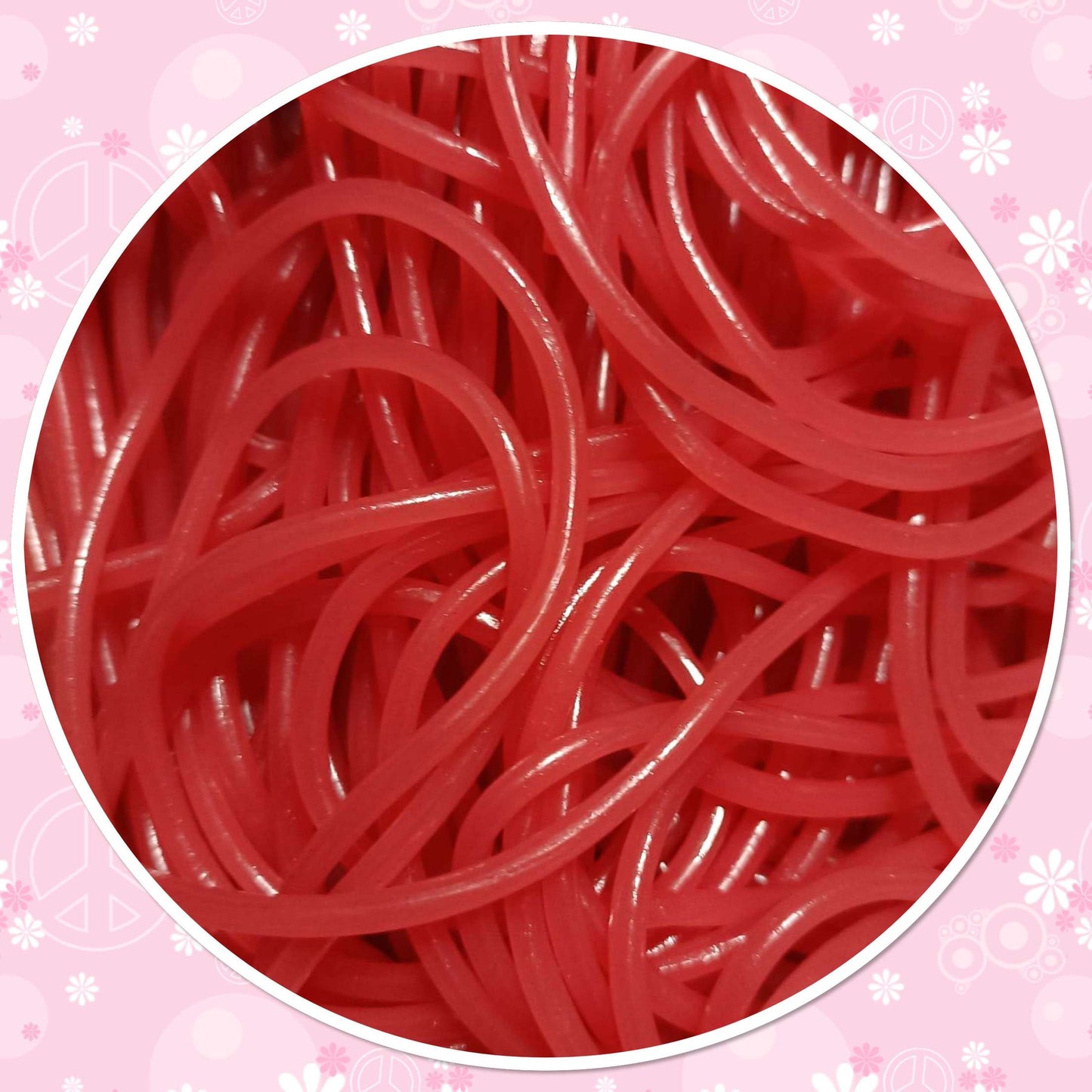 Lassos lisse Fraise (x5)