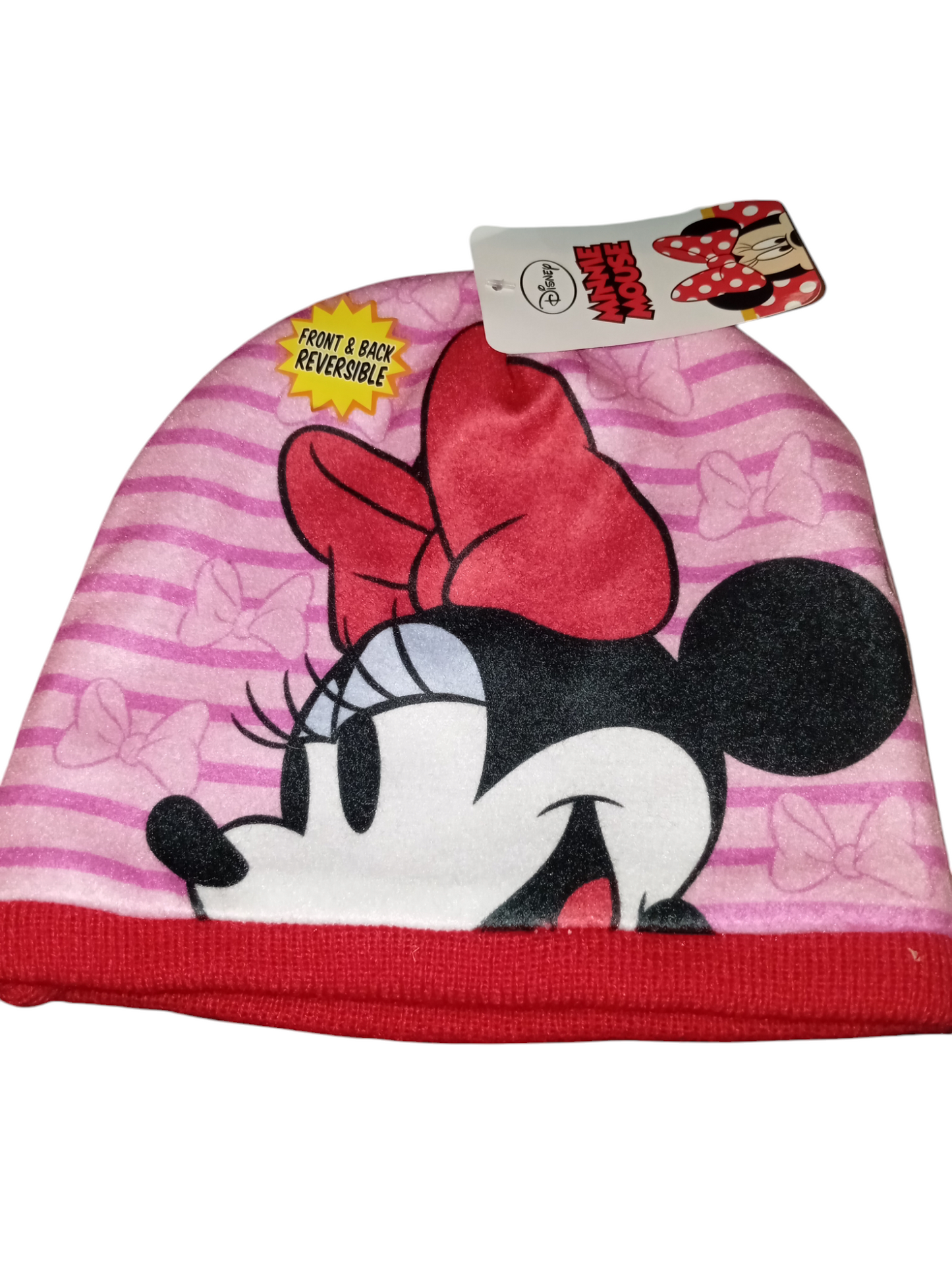 Bonnet réversible Minnie rouge taille 52