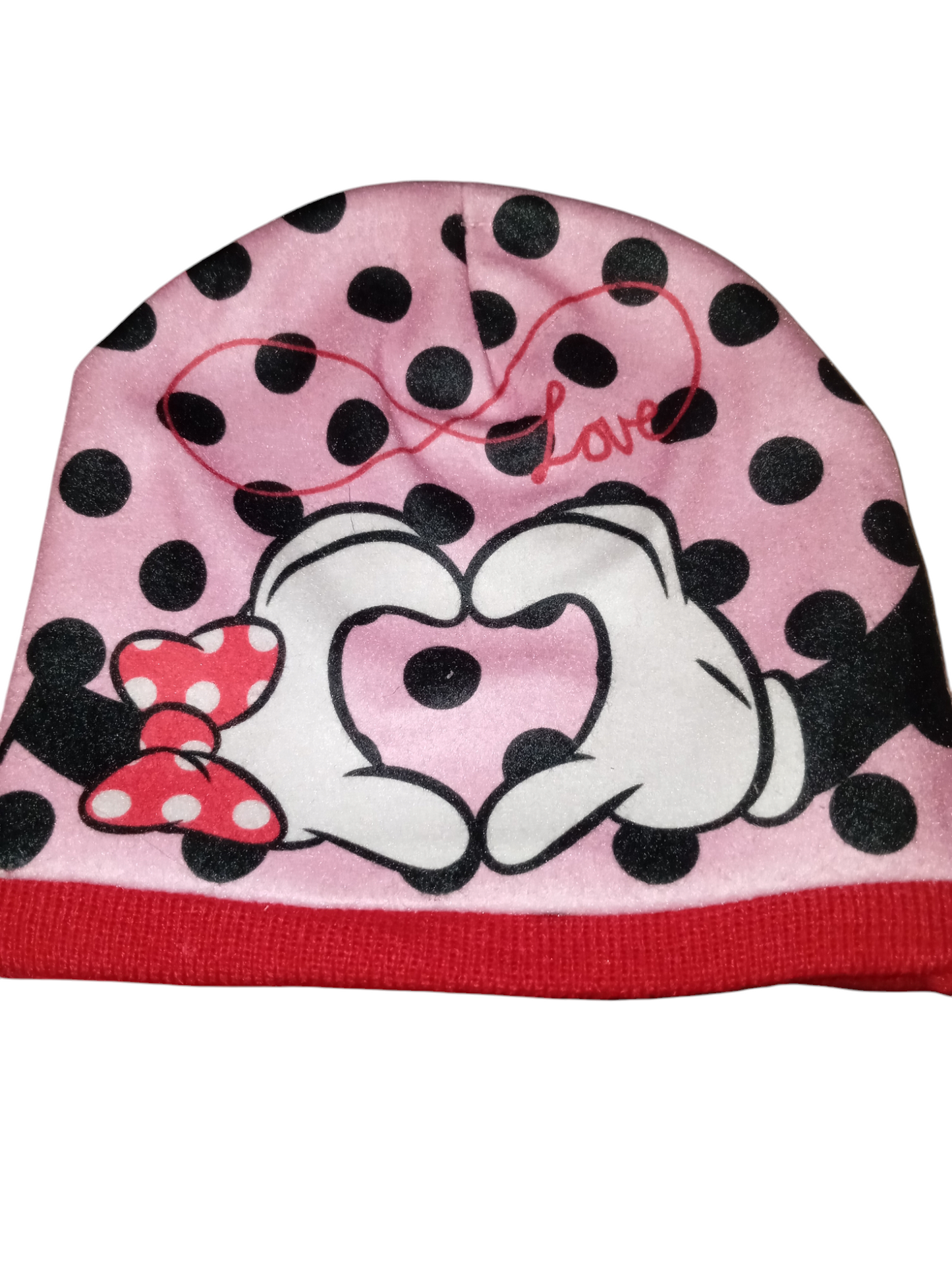 Bonnet réversible Minnie rouge taille 52