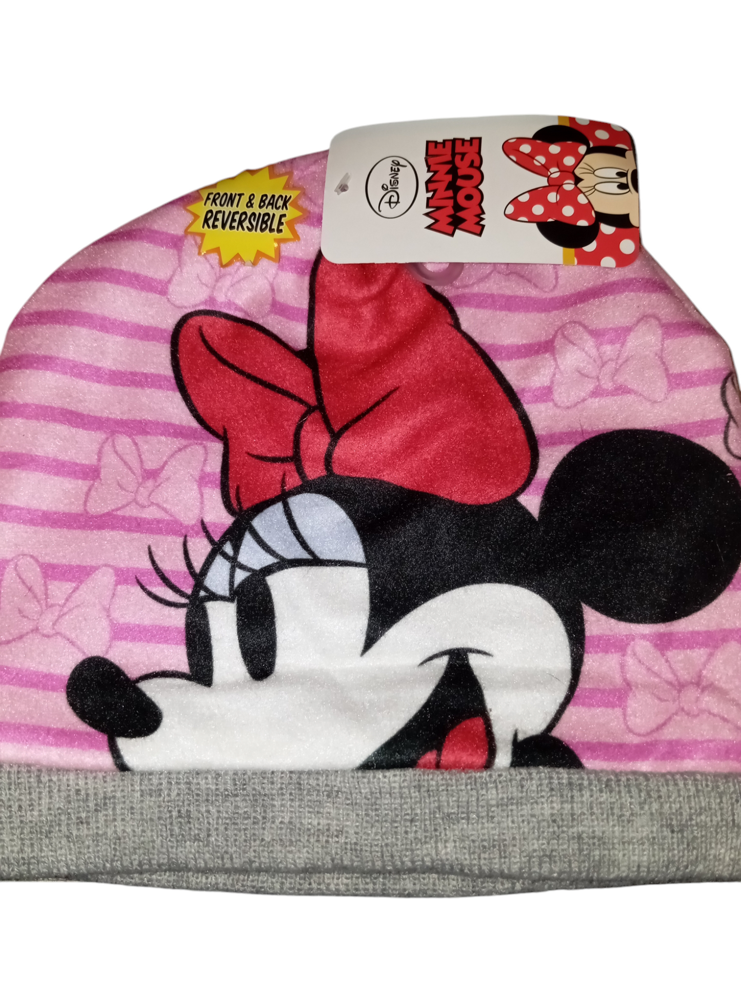 Bonnet réversible Minnie gris taille 52