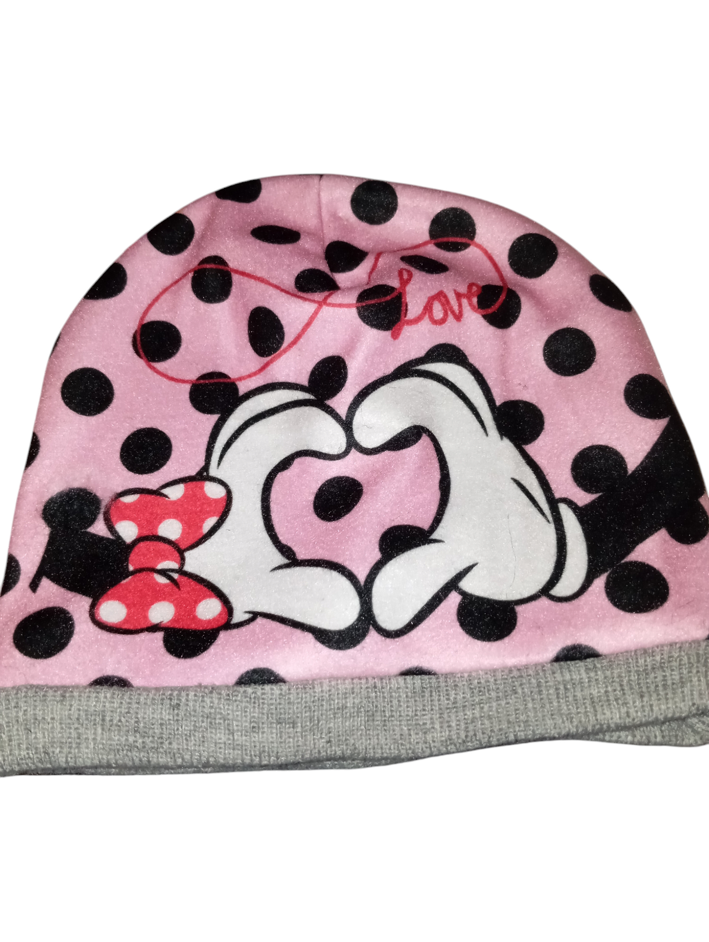 Bonnet réversible Minnie gris taille 52
