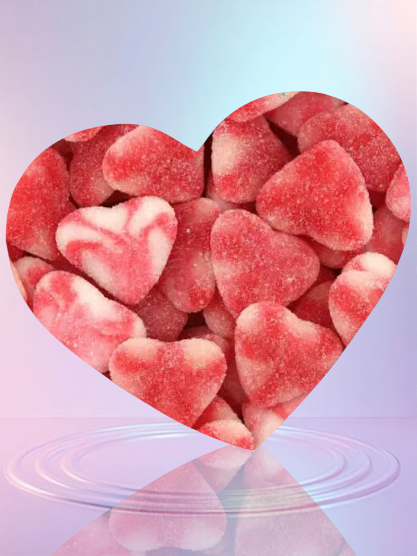 Coeurs de fraise Twist crémeux Dulceplus 02/04/2027 Numéro de lot : L-5143 ( 100 grammes )